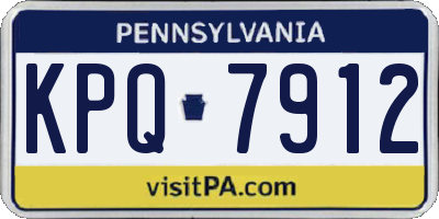 PA license plate KPQ7912