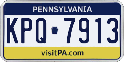 PA license plate KPQ7913