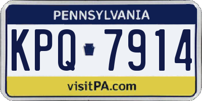 PA license plate KPQ7914