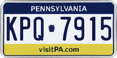 PA license plate KPQ7915