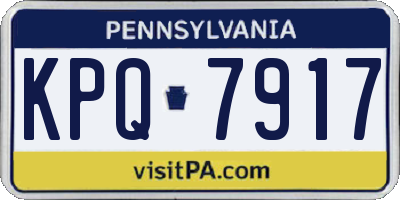 PA license plate KPQ7917