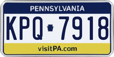 PA license plate KPQ7918