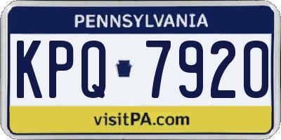 PA license plate KPQ7920