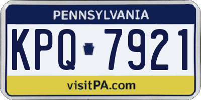 PA license plate KPQ7921