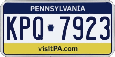 PA license plate KPQ7923