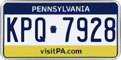 PA license plate KPQ7928