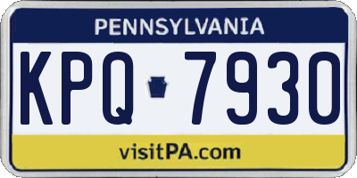 PA license plate KPQ7930