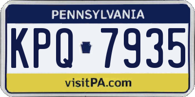 PA license plate KPQ7935