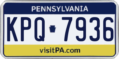 PA license plate KPQ7936