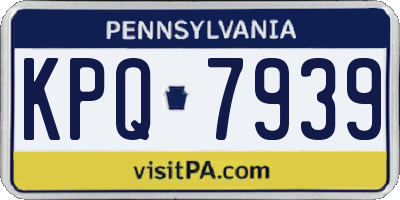 PA license plate KPQ7939