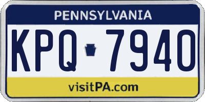 PA license plate KPQ7940