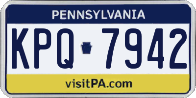 PA license plate KPQ7942