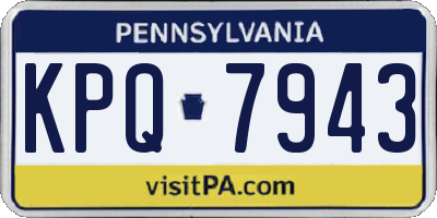 PA license plate KPQ7943