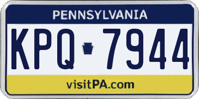 PA license plate KPQ7944