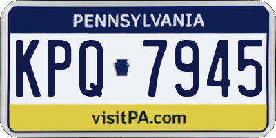 PA license plate KPQ7945