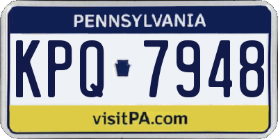 PA license plate KPQ7948