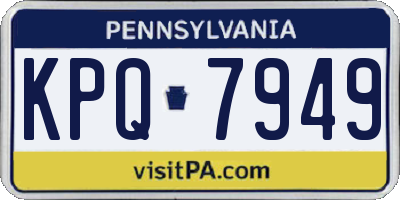 PA license plate KPQ7949
