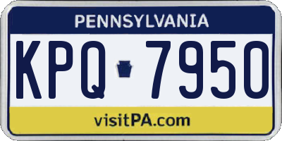 PA license plate KPQ7950