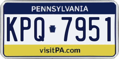 PA license plate KPQ7951