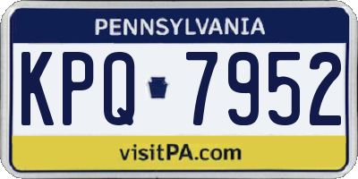 PA license plate KPQ7952