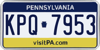 PA license plate KPQ7953