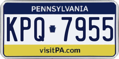 PA license plate KPQ7955