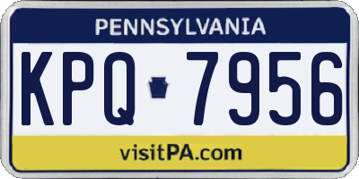 PA license plate KPQ7956