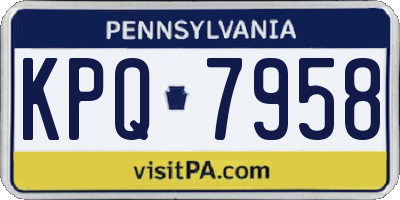 PA license plate KPQ7958