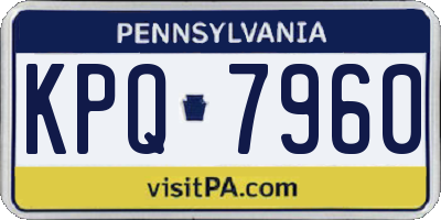 PA license plate KPQ7960