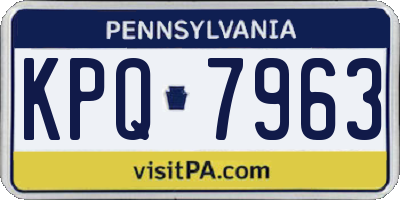 PA license plate KPQ7963