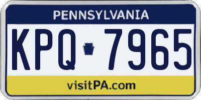 PA license plate KPQ7965