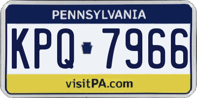 PA license plate KPQ7966