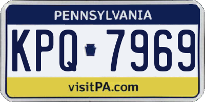 PA license plate KPQ7969