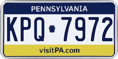 PA license plate KPQ7972