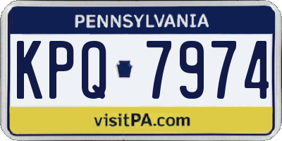 PA license plate KPQ7974