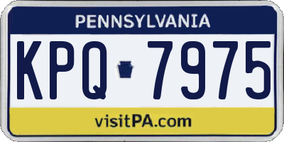 PA license plate KPQ7975