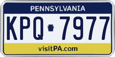 PA license plate KPQ7977