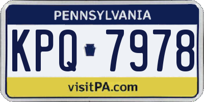 PA license plate KPQ7978