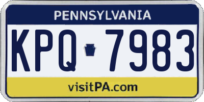 PA license plate KPQ7983