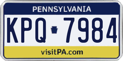PA license plate KPQ7984