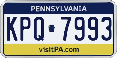 PA license plate KPQ7993