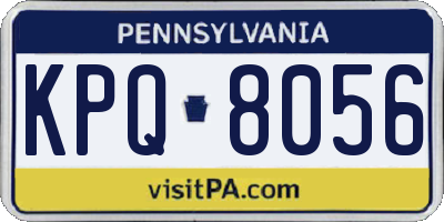 PA license plate KPQ8056