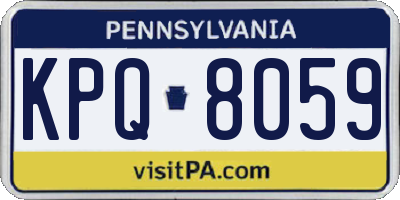 PA license plate KPQ8059
