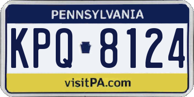 PA license plate KPQ8124