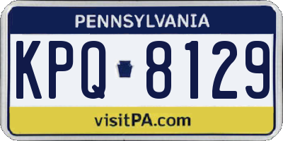 PA license plate KPQ8129