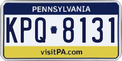 PA license plate KPQ8131