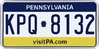 PA license plate KPQ8132