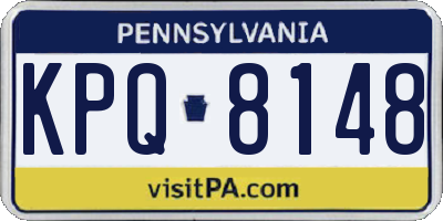 PA license plate KPQ8148