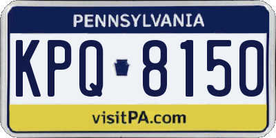 PA license plate KPQ8150