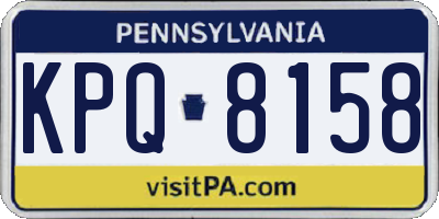 PA license plate KPQ8158